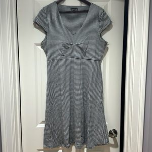XL Toad & Co Blue Striped Rosemarie Dress